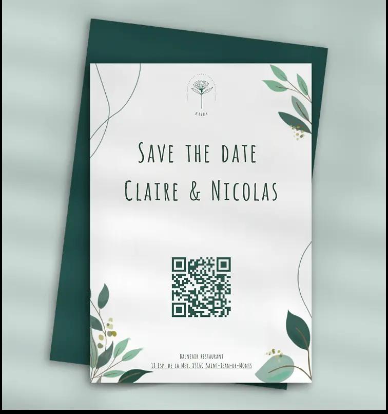 QR Code pour le partage de photos de mariage affiché lors de la réception